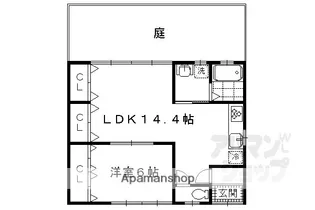 京都府京都市左京区上高野北田町【一戸建】の間取り