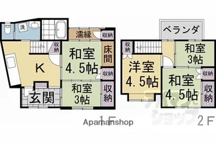 京都府京都市北区紫野東野町【一戸建】の間取り