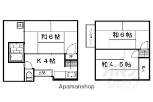 京都府京都市右京区西京極大門町【一戸建】の間取り
