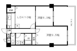 2LDKの間取り画像