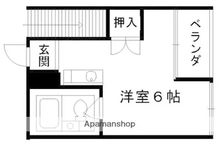 ABLE創久二人司【202号室】の間取り