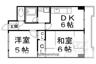 アレックスV【403号室】の間取り
