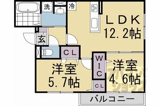 CASA上初音【2階】の間取り