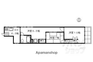 四坊大宮ビル【202号室】の間取り