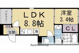 エーデルシュタイン花園伊町【201号室】の間取り