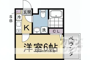ネクスフィーダ北白川【3階】の間取り