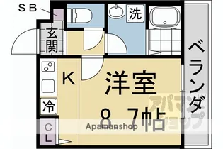 GrandeCourt立命館U.East1【2階】の間取り