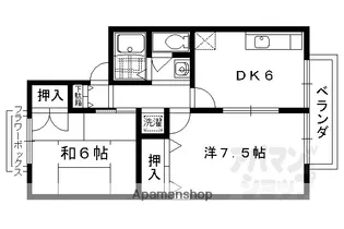 シャトー山翠【103号室】の間取り