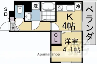 GRAMM東小野堀町A棟・B棟【B206号室】の間取り