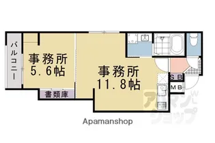 アドバンスコート四条堀川【103号室】の間取り