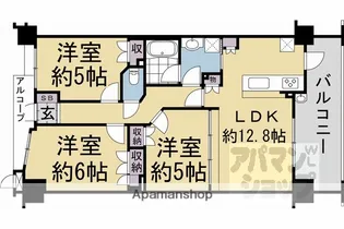 グラン・シティオ西京極【406号室】の間取り