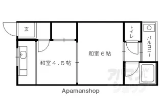 コーポ未麗嵐山【204号室】の間取り