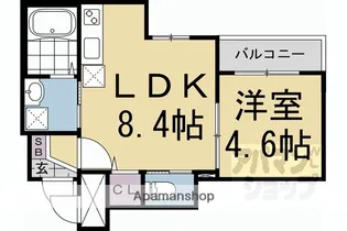 センチュリー嵯峨嵐山【302号室】の間取り