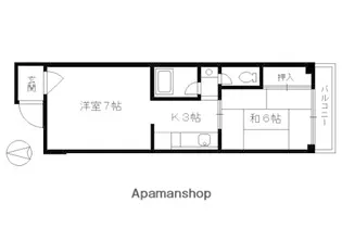 フローレ大宮【402号室】の間取り