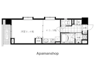 ベラジオ五条堀川【6階】の間取り