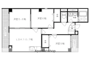 レガート鹿遊館【102号室】の間取り