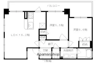 レスタージュ御池高瀬川【4階】の間取り