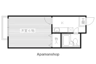 ハイツカワイ【206号室】の間取り