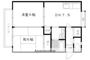 サンライフ太秦【102号室】の間取り