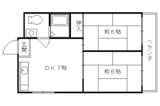 高畝ハイツ【206号室】の間取り