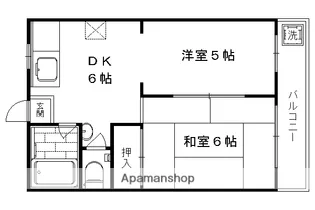 コーポ西大橋【303号室】の間取り