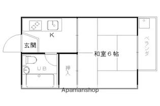 嵯峨野ハイツ【202号室】の間取り