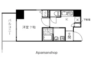 アスヴェル京都西大路御池【201号室】の間取り