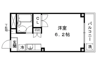 パール新大宮【B202号室】の間取り