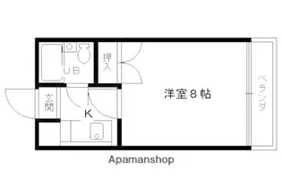 山岡マンション【402号室】の間取り