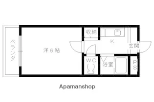 テイクスリー白梅【305号室】の間取り