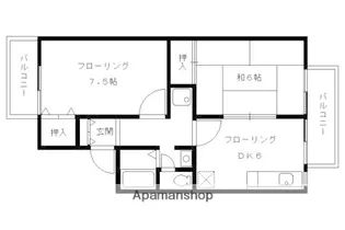 ナトゥーラ西賀茂【205号室】の間取り