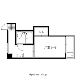 コーポ智恵光院【5D号室】の間取り