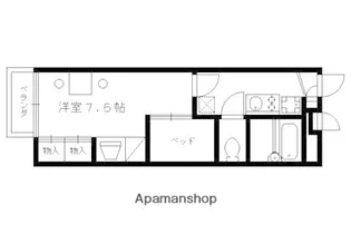 フラッティ北栗栖町【201号室】の間取り