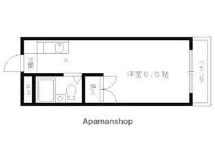 ハイツ大田【3E号室】の間取り