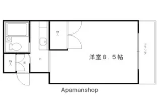 グランタック竜安寺【110号室】の間取り