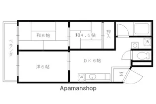 足立ハイツ太秦【3階】の間取り