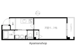 リリーブ今出川【203号室】の間取り