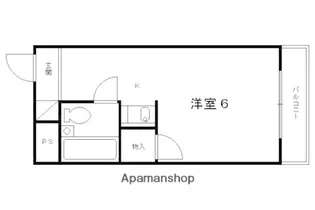 ジュネス深草【108号室】の間取り