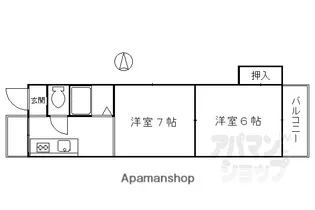 コーポ五条【3C号室】の間取り