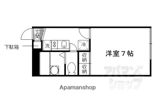 ワイズアパートメント南小栗栖【102号室】の間取り