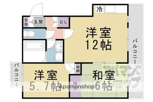メリーコンフォート【105号室】の間取り