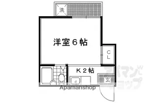 フローラルピンク【1-D号室】の間取り
