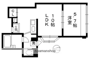 星の子六角ビル【4階】の間取り