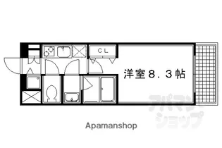 ベラジオ京都東山II【304号室】の間取り
