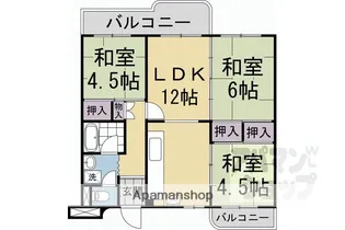東大路高野第1住宅3棟【504号室】の間取り