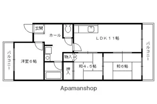 ドルミ高矢【201号室】の間取り