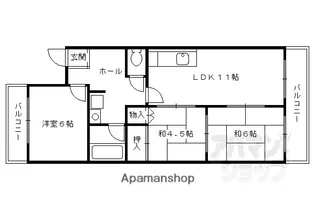 ドルミ高矢【3階】の間取り