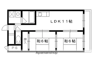勧修寺ハイツ【311号室】の間取り