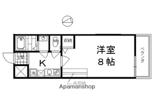 フラッティ唐橋【402号室】の間取り