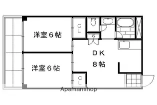 ロイヤルパレス祇園【603号室】の間取り